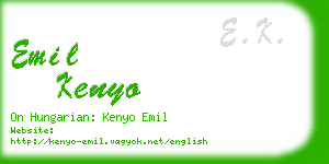 emil kenyo business card